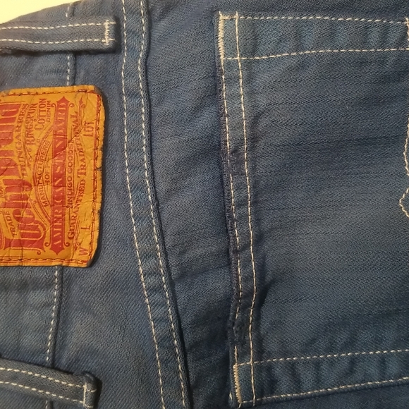 Lucky Brand crop jeans By Gene Montesano Size 6/28. Royal blue Slightly stressed - Picture 3 of 10